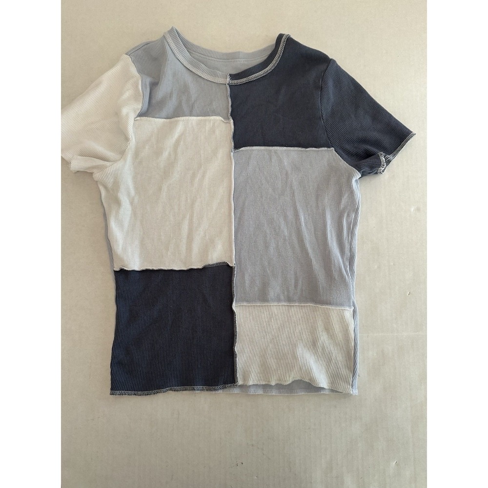 Hollister Blue Color Block Baby Tee Girls Size, Medium